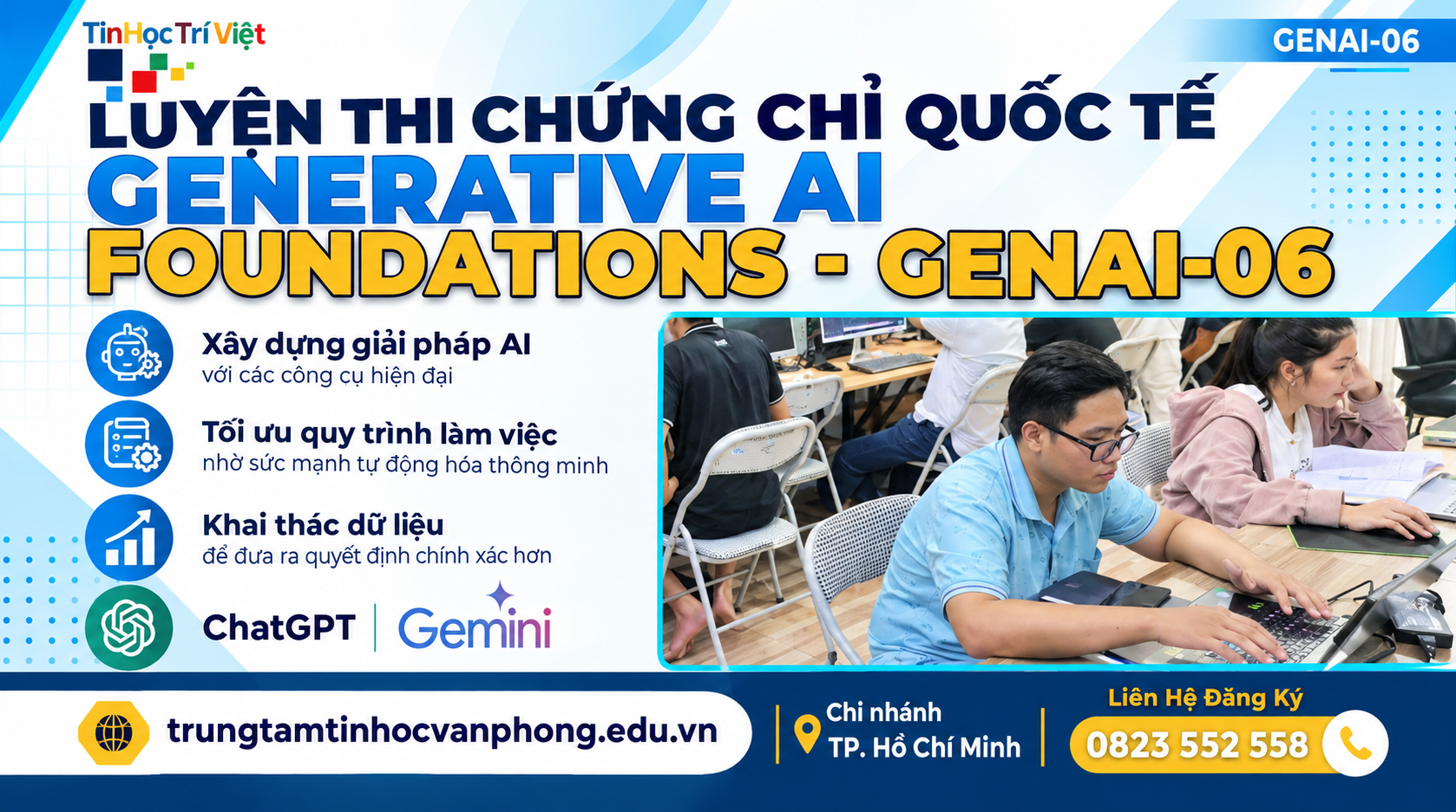 khóa học luyện thi chứng chỉ AI tại TP Hồ Chí Minh