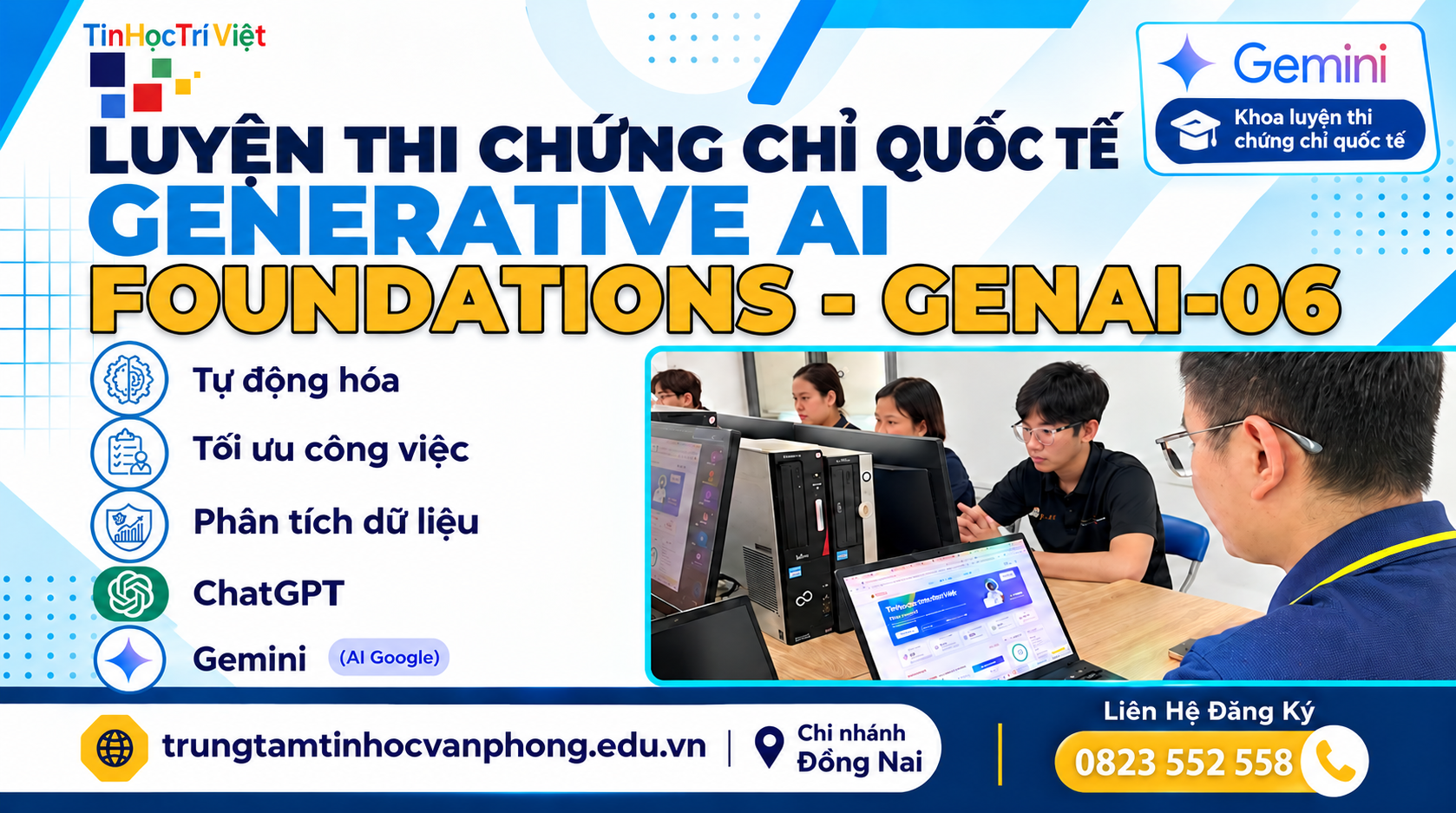 luyện thi chứng chỉ AI quốc tế tại Đồng Nai